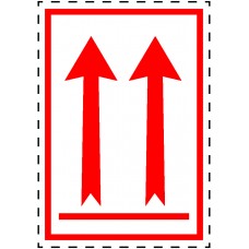 Veszélyes áru szállítás - Csomag helyzete fölfelé - piros